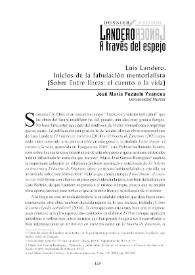 Luis Landero. Inicios de la fabulación memorialista (Sobre Entre líneas: el cuento o la vida)
