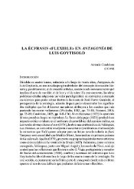 La écfrasis 'flexible' en 'Antagonía' de Luis Goytisolo 