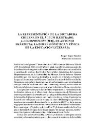 La representación de la dictadura chilena en el álbum ilustrado. 'La composición' (2000), de Antonio Skármeta: la dimensión ética y cívica de la...
