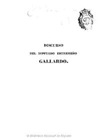 Discurso del diputado estremeño Gallardo