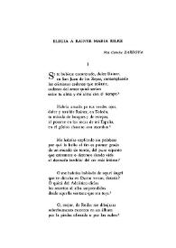 Elegía a Rainer María Rilke
