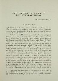 Eugene O'Neill, a la luz del expresionismo