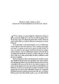 Desde la letra, desde la vida: cruzar con Vicente Quirarte el puente del dolor