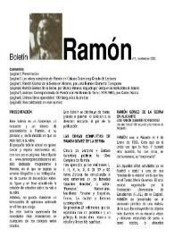 Portada de BoletínRAMÓN. Núm. 1, septiembre 2000