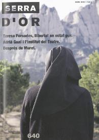 Portada de Serra d'Or. Núm. 640, abril 2013