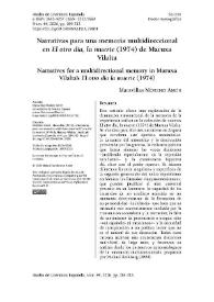 Narrativas para una memoria multidireccional en 'El otro día, la muerte' (1974) de Maruxa Vilalta