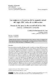 Las mujeres en la prensa de la segunda mitad del siglo XIX: redes de colaboración 