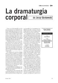La dramaturgia corporal de Jerzy Grotowski