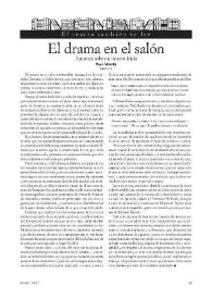El drama en el salón. Apuntes sobre el teatro leído.. El teatro también se lee