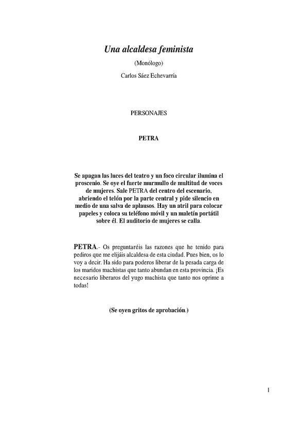 Una alcaldesa feminista / Carlos Etxeba | Biblioteca Virtual Miguel de Cervantes