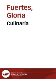 Portada:Culinaría / Gloria Fuertes