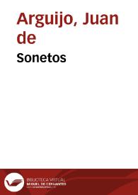 Portada:Sonetos / Juan de Arguijo