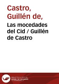 Portada:Las mocedades del Cid / Guillén de Castro