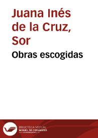Obras escogidas / Sor Juana Inés de la Cruz
