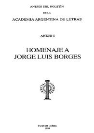 Homenaje a Jorge Luis Borges | Biblioteca Virtual Miguel de Cervantes