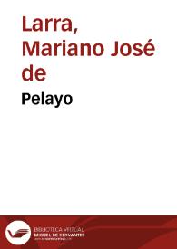 Portada:Pelayo / Mariano José de Larra