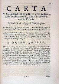 Más información sobre Carta al Rey de Francia / Francisco de Quevedo