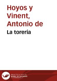 Portada:La torería / Antonio de Hoyos y Vinent