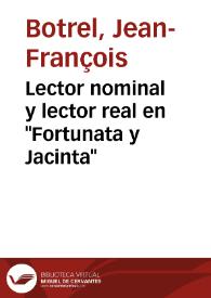 Portada:Lector nominal y lector real en \"Fortunata y Jacinta\"