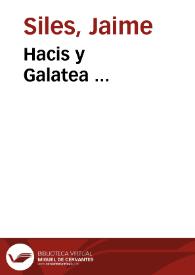 Portada:Hacis y Galatea ...