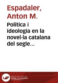 Portada:Política i ideologia en la novel·la catalana del segle XV