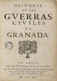 Portada:Historia de las guerras civiles de Granada