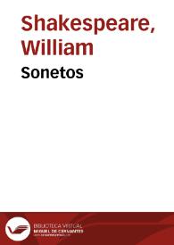 Portada:Sonetos / William Shakespeare; edición de Ramón García González