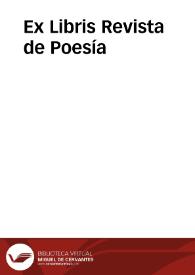 Portada:Ex Libris : Revista de Poesía