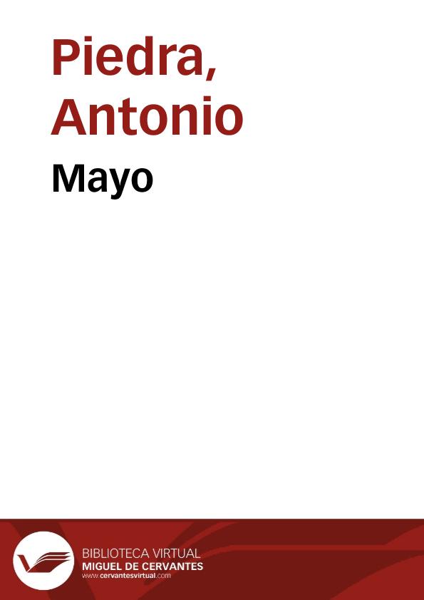 Mayo / Antonio Piedra | Biblioteca Virtual Miguel de Cervantes