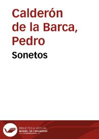 Sonetos / Pedro Calderón de la Barca; edición de Ramón García González | Biblioteca Virtual Miguel de Cervantes