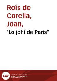 "Lo johí de Paris" | Biblioteca Virtual Miguel de Cervantes