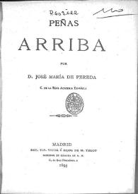 Portada:Peñas arriba / por José María de Pereda