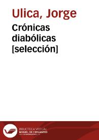 Portada:Crónicas diabólicas [selección] / Jorge Ulica