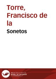 Sonetos / Francisco de la Torre; edición de Ramón García González | Biblioteca Virtual Miguel de Cervantes