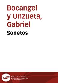 Sonetos / Gabriel Bocángel y Unzueta; edición de Ramón García González | Biblioteca Virtual Miguel de Cervantes