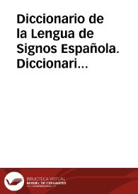 Portada:Diccionario de la Lengua de Signos Española. Diccionario básico