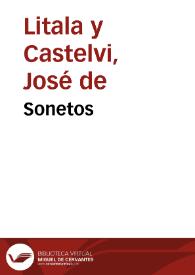 Portada:Sonetos / Joseph de Litala y Castelvi; edición de Ramón García González