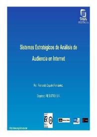 Sistemas estratégicos de análisis de audiencia en Internet / de Fernando Cayuela Fernández | Biblioteca Virtual Miguel de Cervantes