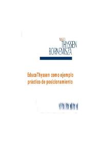 EducaThyssen como ejemplo práctico de posicionamiento / Rufino Ferreras | Biblioteca Virtual Miguel de Cervantes