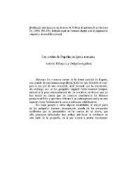 Portada:Las costas de España en época romana / Antonio Blázquez y Delgado-Aguilera