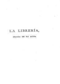 Portada:La librería : drama en un acto / Tomás de Iriarte