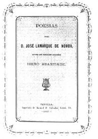 Portada:Poesías /  D.José Lamarque de Novoa
