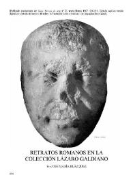 Portada:Retratos romanos en la colección Lázaro Galdiano / José María Blázquez Martínez