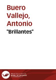 Portada:\"Brillantes\" / Antonio Buero Vallejo