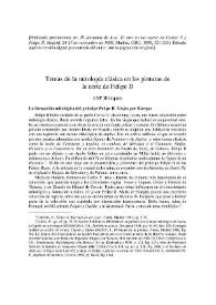 Portada:Temas de la mitología clásica en las pinturas de la corte de Felipe II / José María Blázquez Martínez