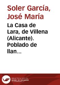 Portada:La Casa de Lara, de Villena (Alicante). Poblado de llanura con cerámica cardial / José María Soler García