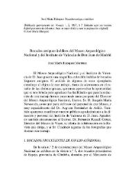 Más información sobre Bocados antiguos inéditos del Museo Arqueológico Nacional y del Instituto de Valencia de Don Juan de Madrid / José María Blázquez Martínez