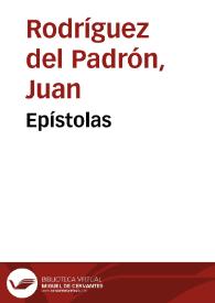 Portada:Epístolas / Juan Rodríguez del Padrón