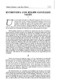 Portada:Entrevista con Felipe González Vicén / Manuel Atienza y Juan Ruiz Manero