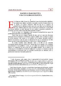 Portada:Racionalidad objetiva y racionalidad subjetiva / Ricardo Alberto Caracciolo